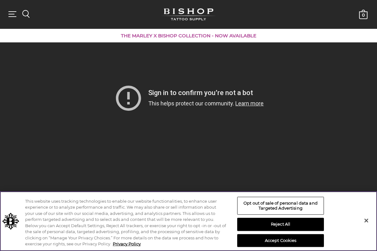 Bishoptattoosupply homepage screenshot