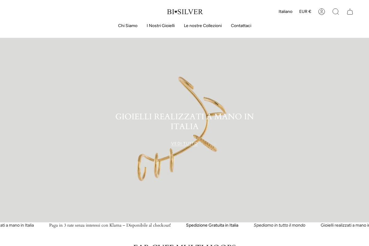 Bisilver homepage screenshot