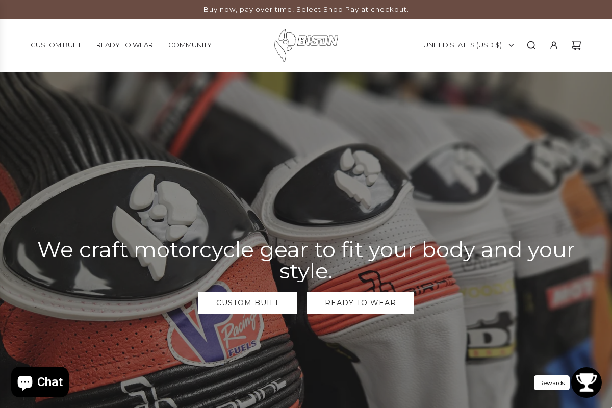 Bison Track homepage screenshot