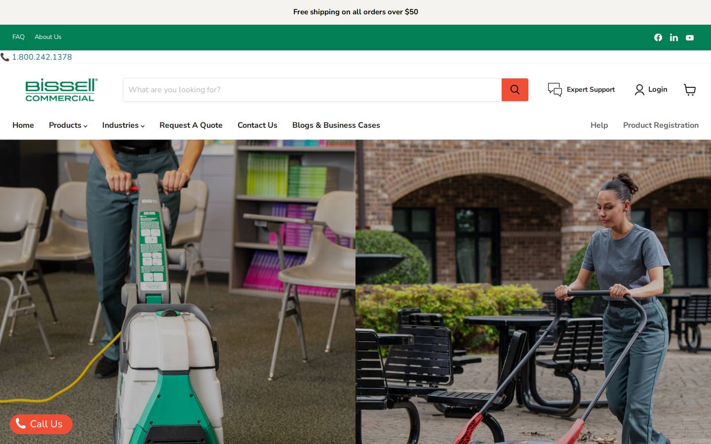 bissellcommercial.com homepage screenshot