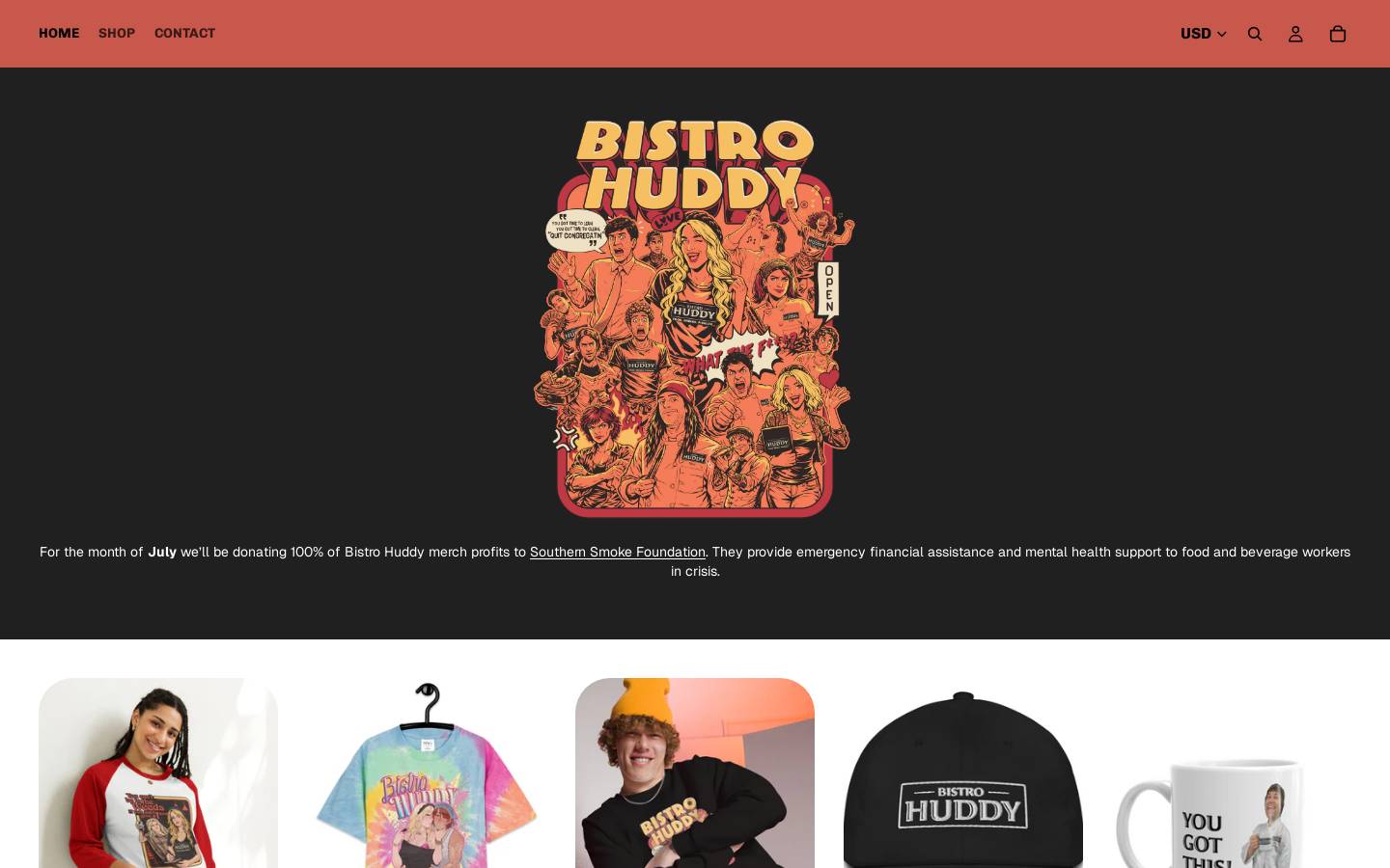 bistrohuddy.com homepage screenshot