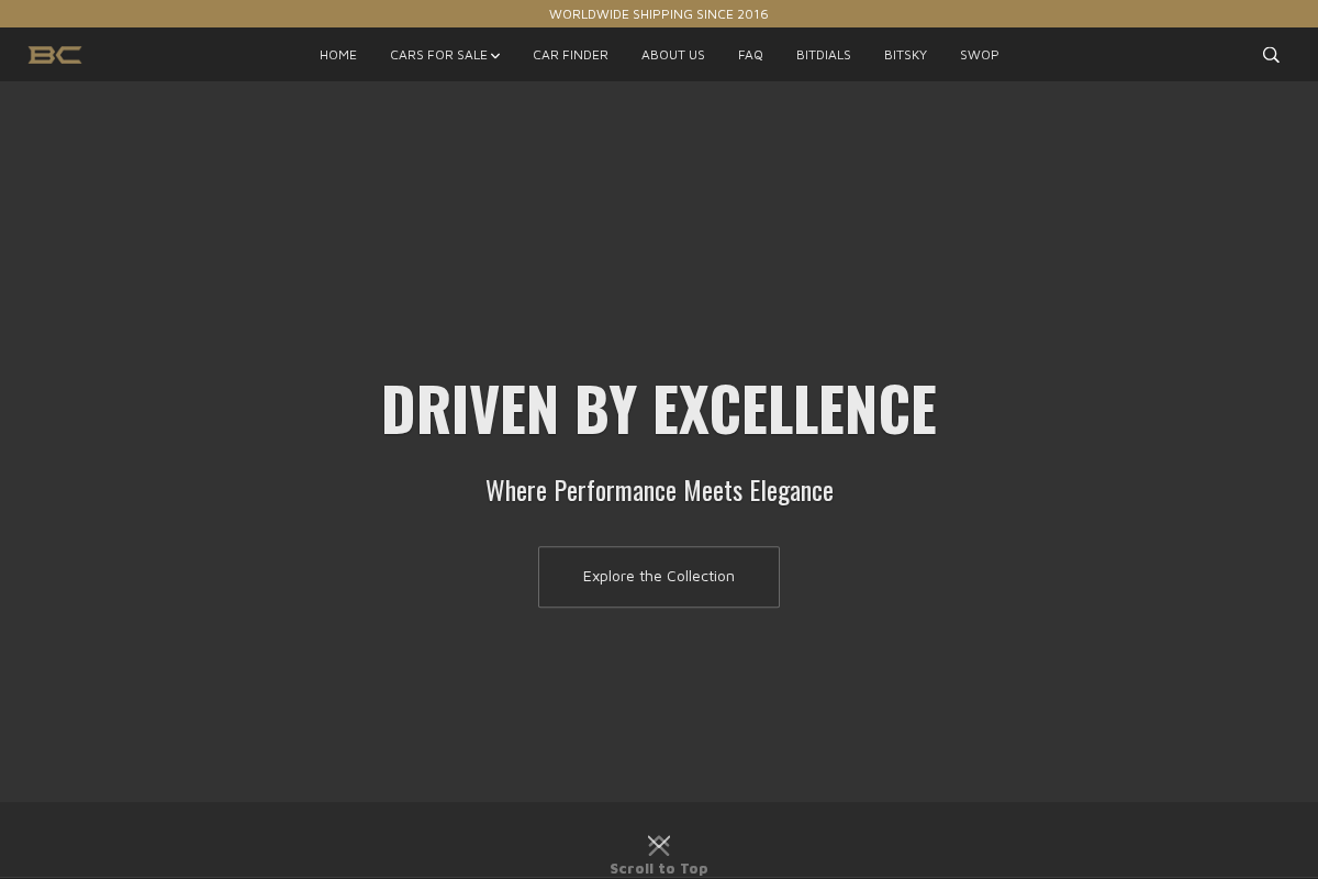 BitCars homepage screenshot