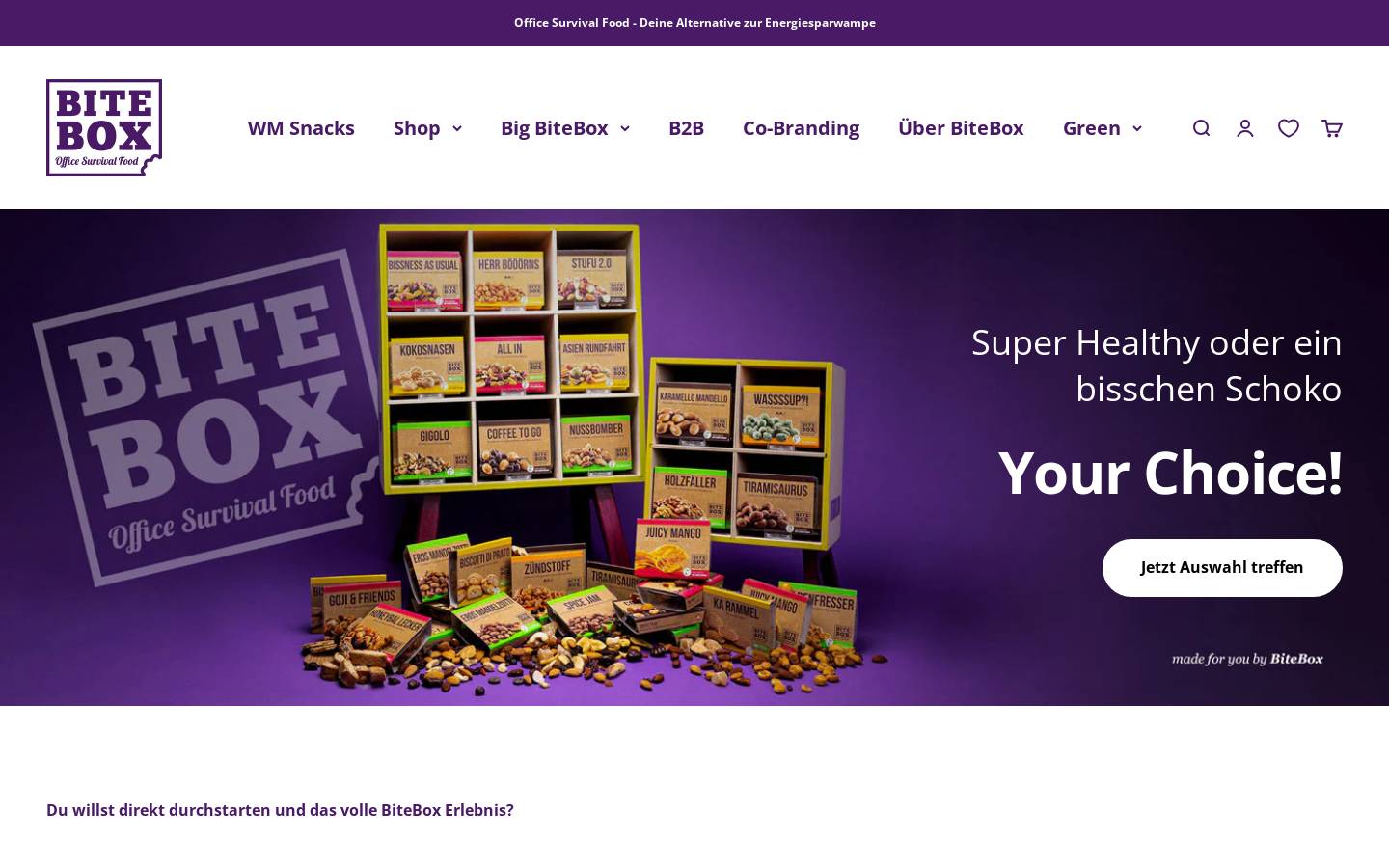 bitebox.com homepage screenshot