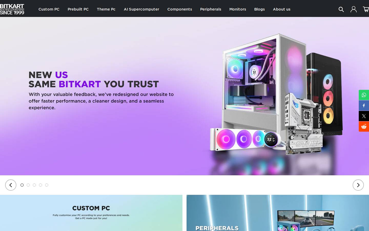 bitkart.in homepage screenshot