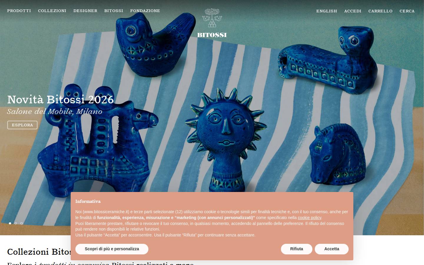 bitossiceramiche.com homepage screenshot