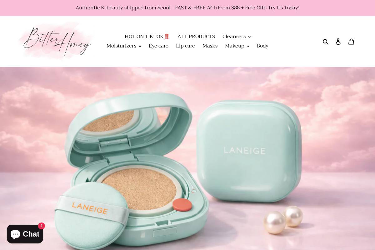 Bitterhoney homepage screenshot