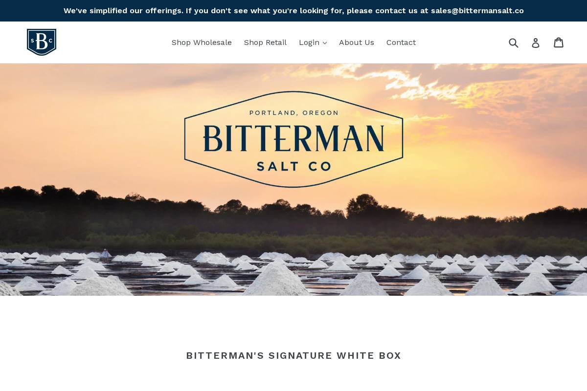 bittermansalt.co homepage screenshot