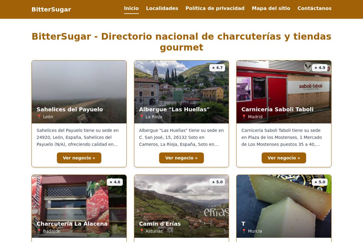 bittersugar.com homepage screenshot