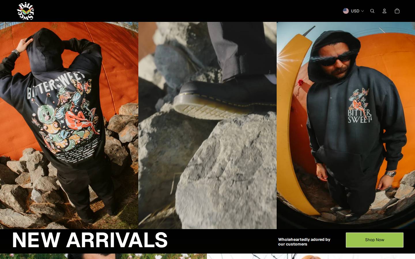 bittersweetbrand.com homepage screenshot