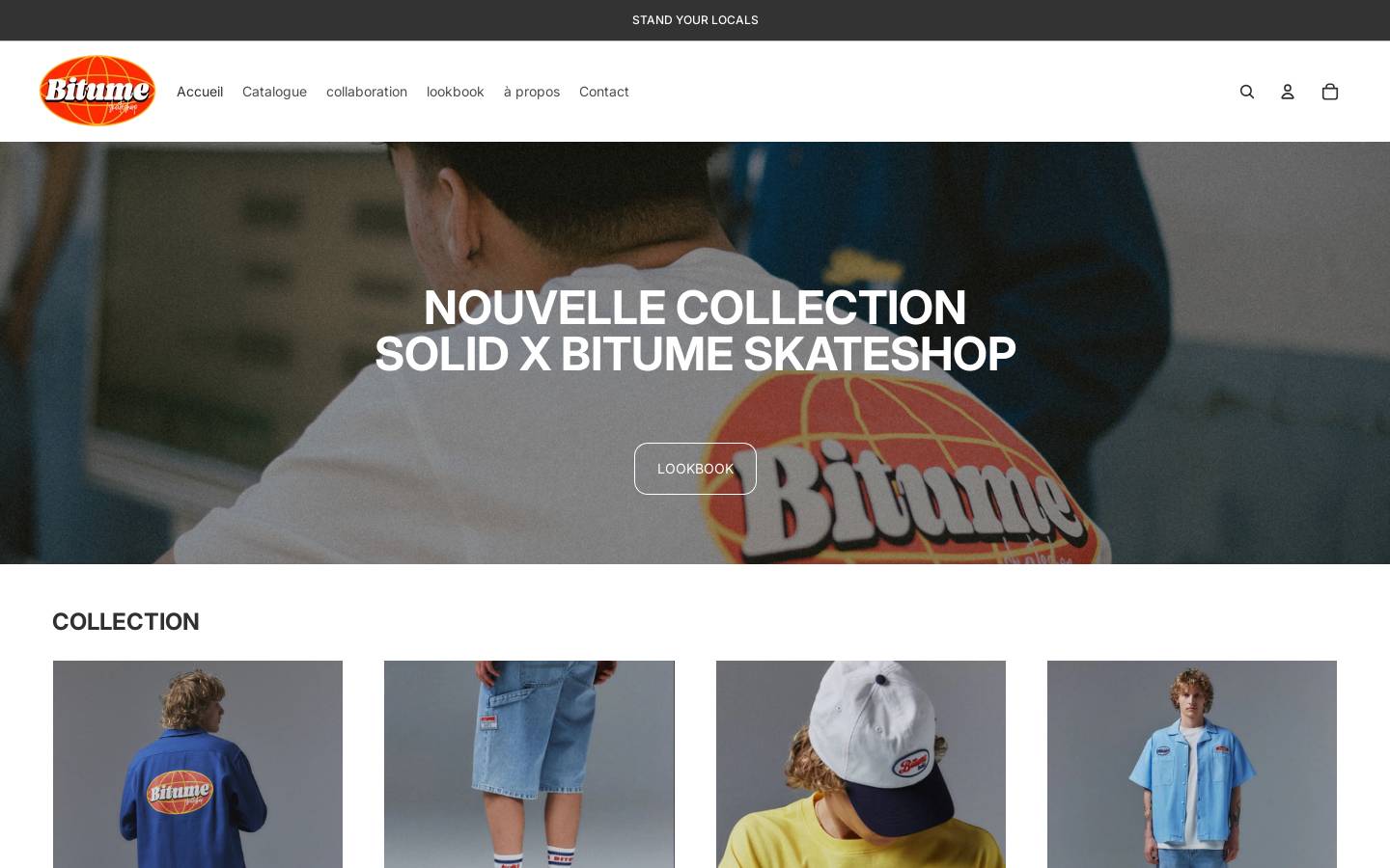 bitumeskateshop.com homepage screenshot