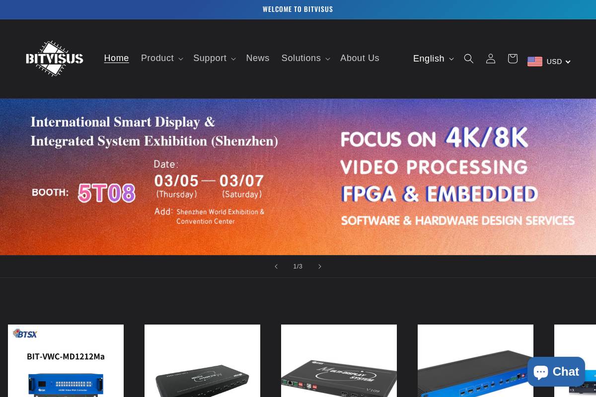 bitvisus.com homepage screenshot
