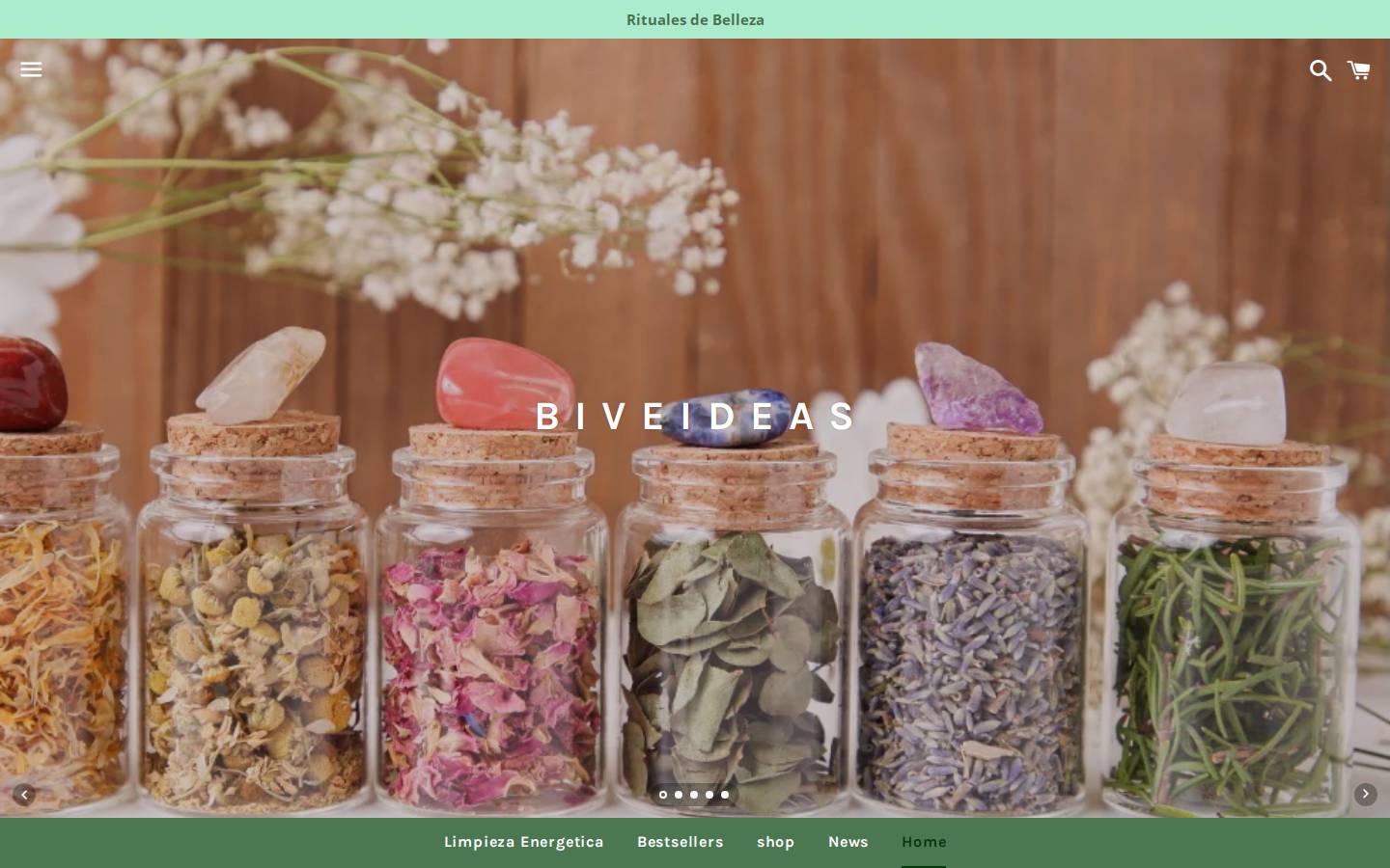 biverituales.com homepage screenshot