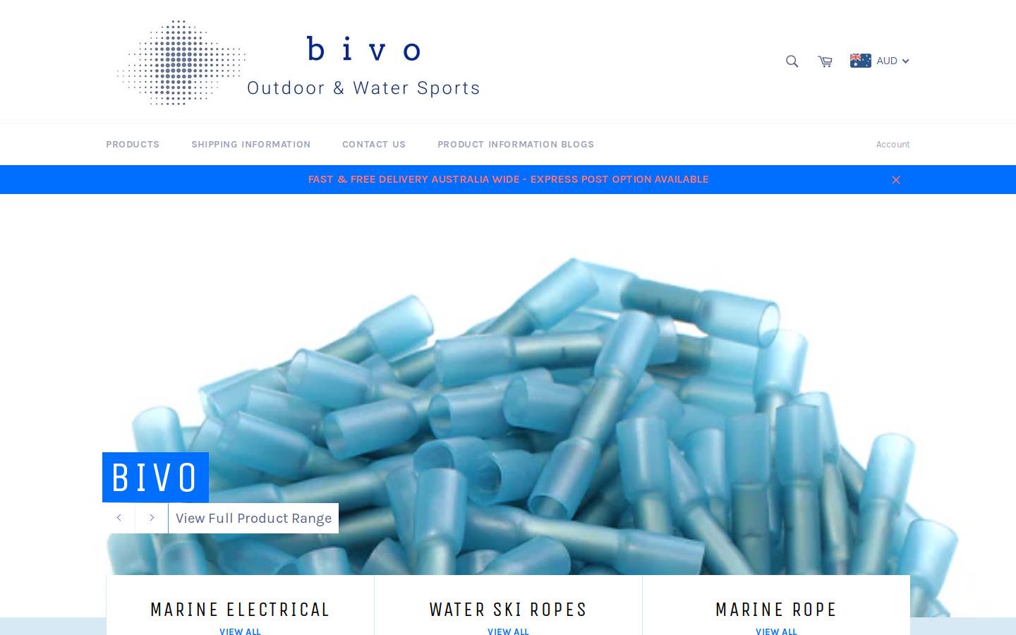 bivo.com.au homepage screenshot