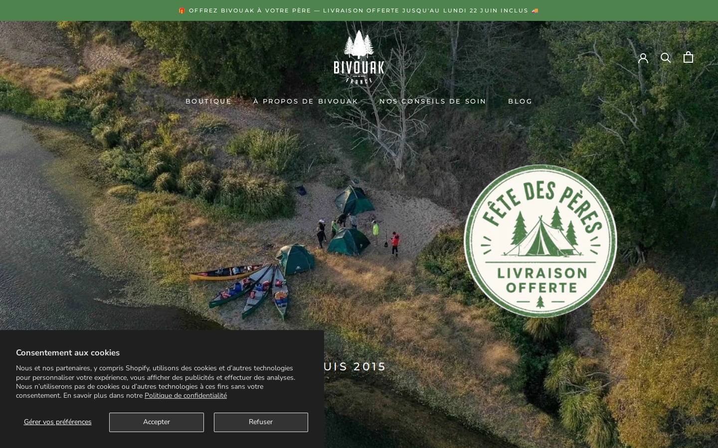 bivouak.fr homepage screenshot