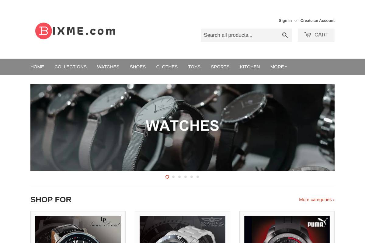 bixme.com homepage screenshot