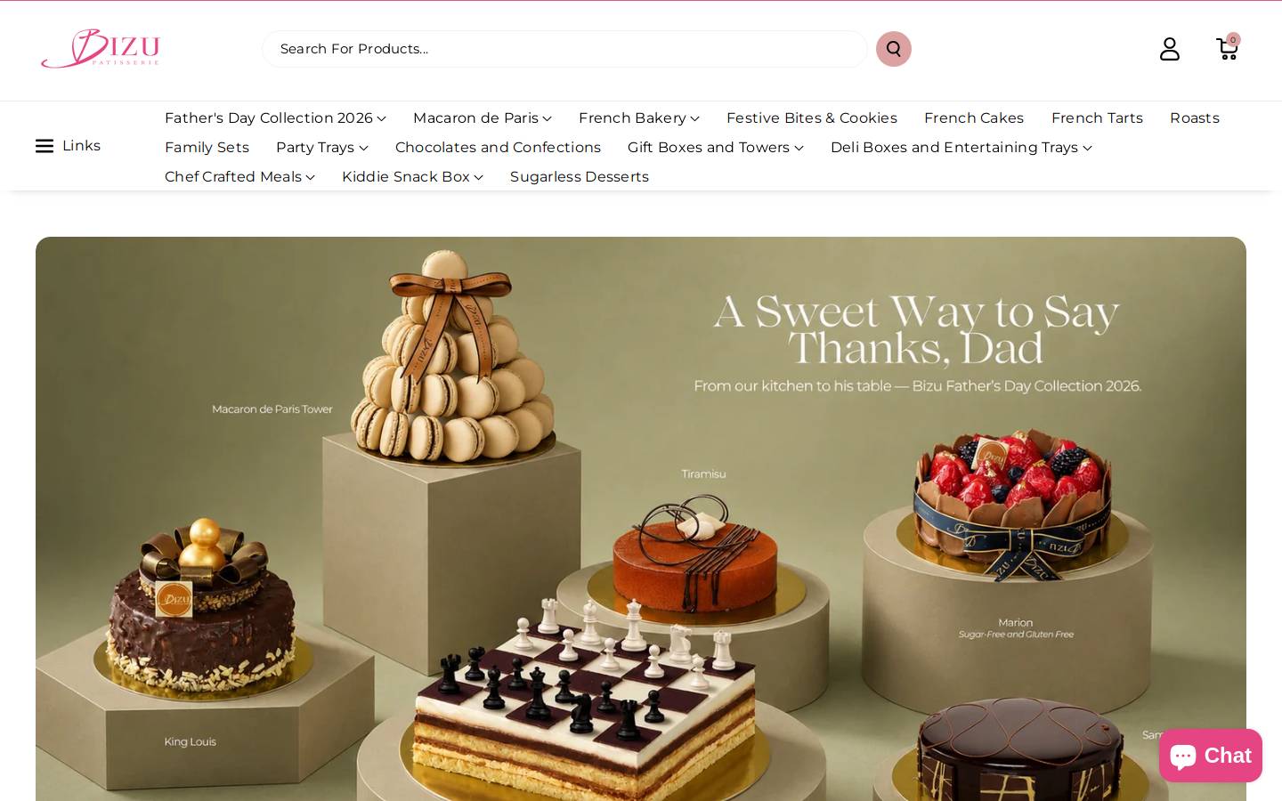 bizupatisserie.com homepage screenshot