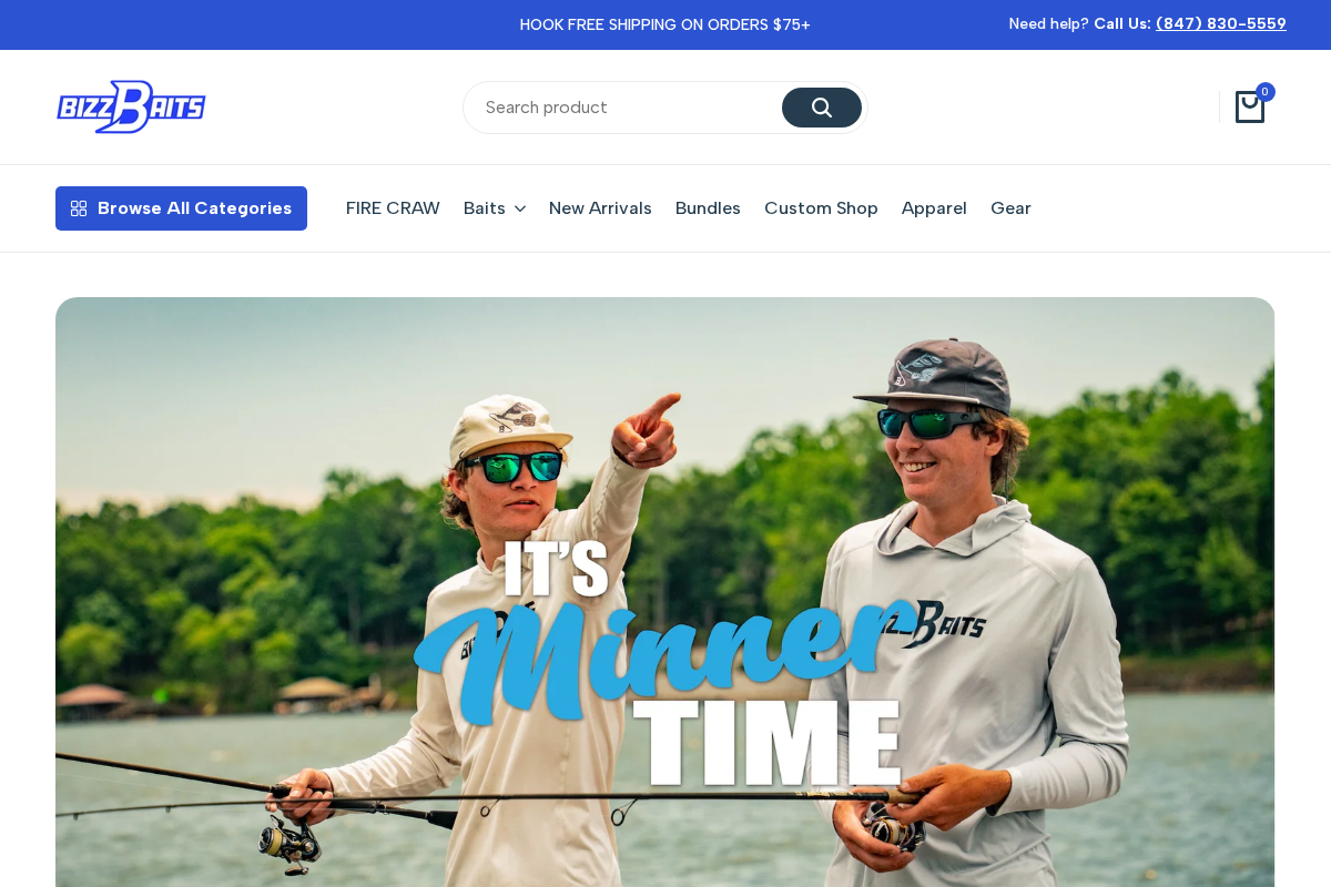 BizzBaits homepage screenshot