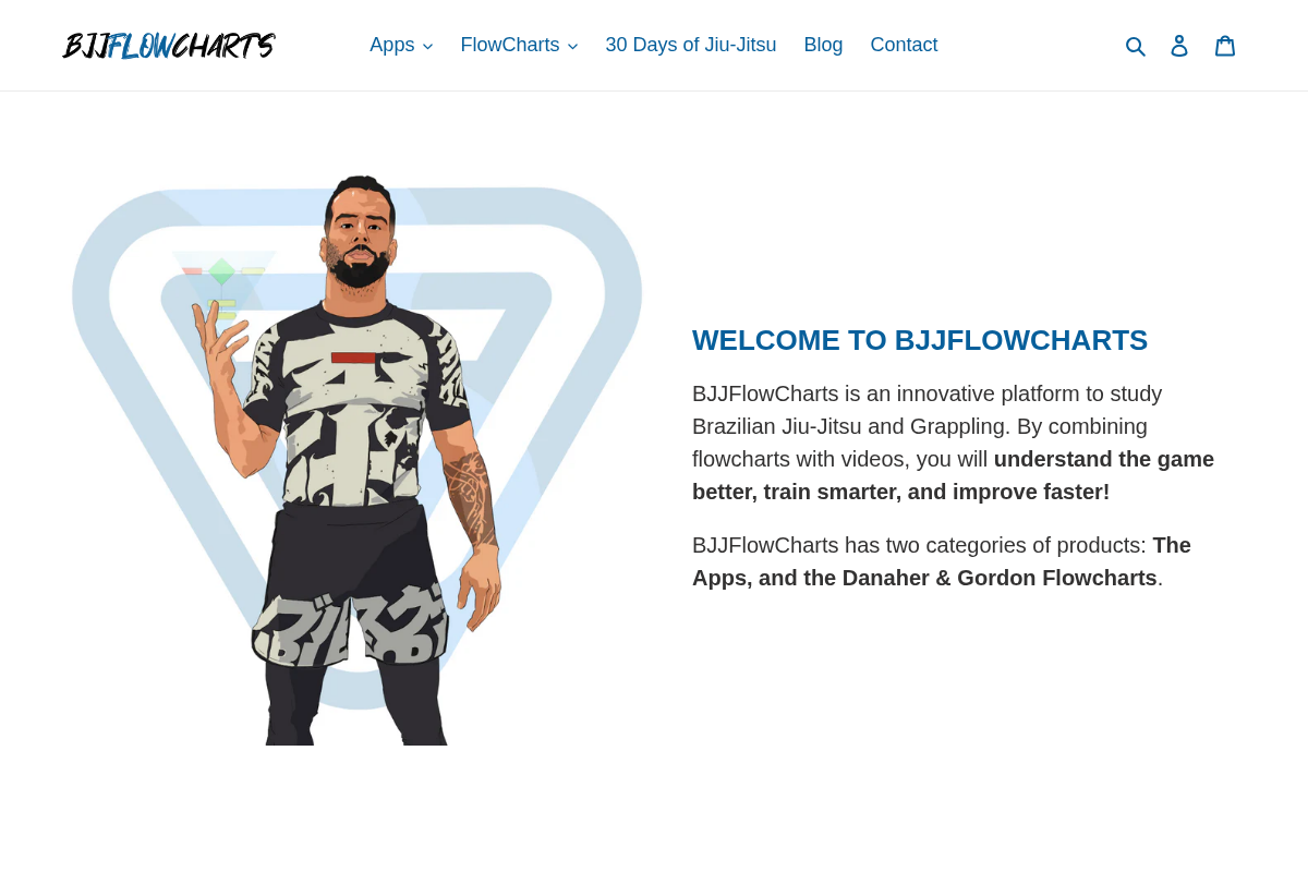 BJJFlowCharts homepage screenshot