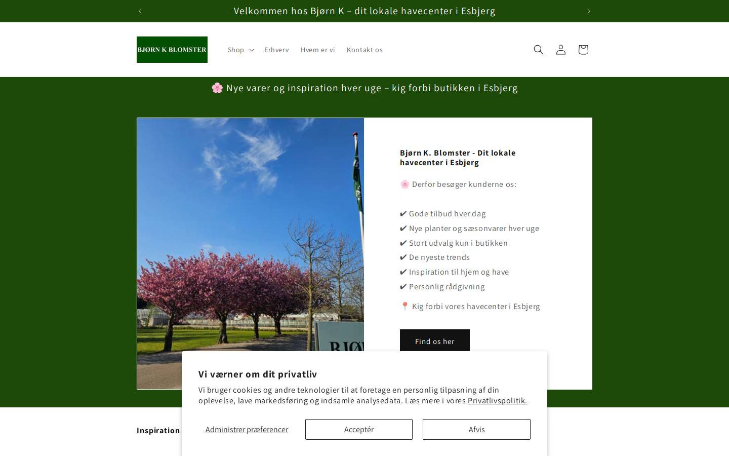 Bjørn K. Blomster homepage screenshot