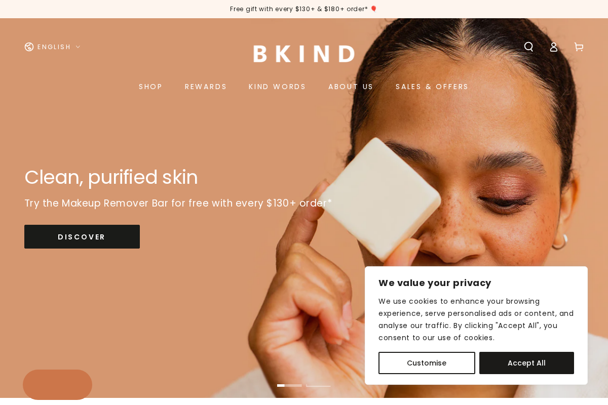 BKIND homepage screenshot