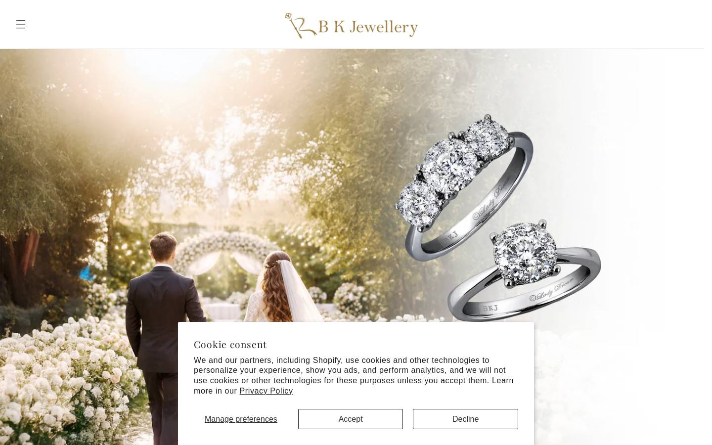 bkjewelry.com homepage screenshot