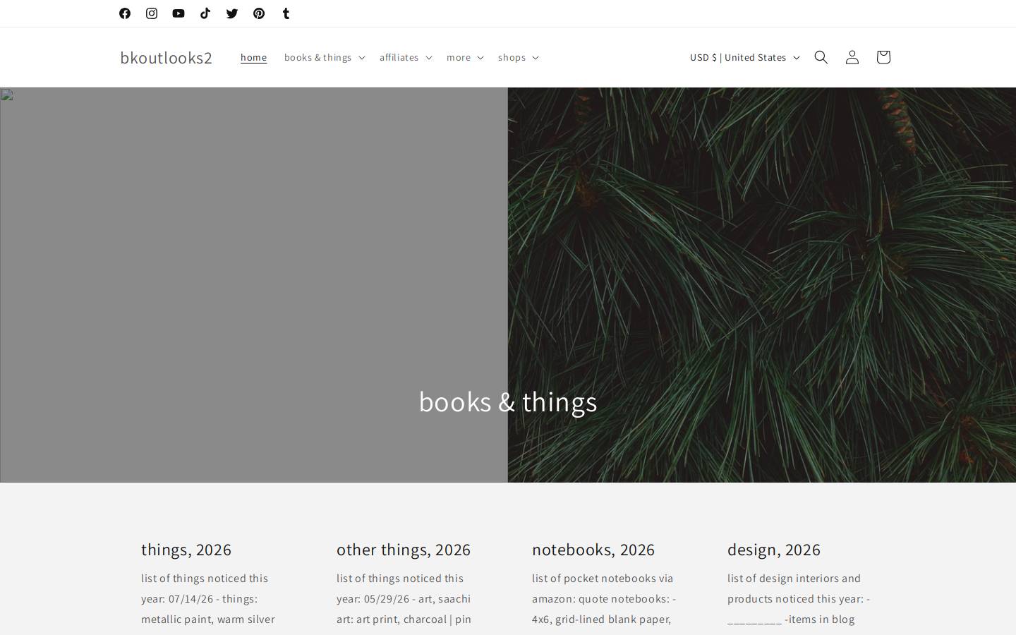 bkoutlooks2.com homepage screenshot