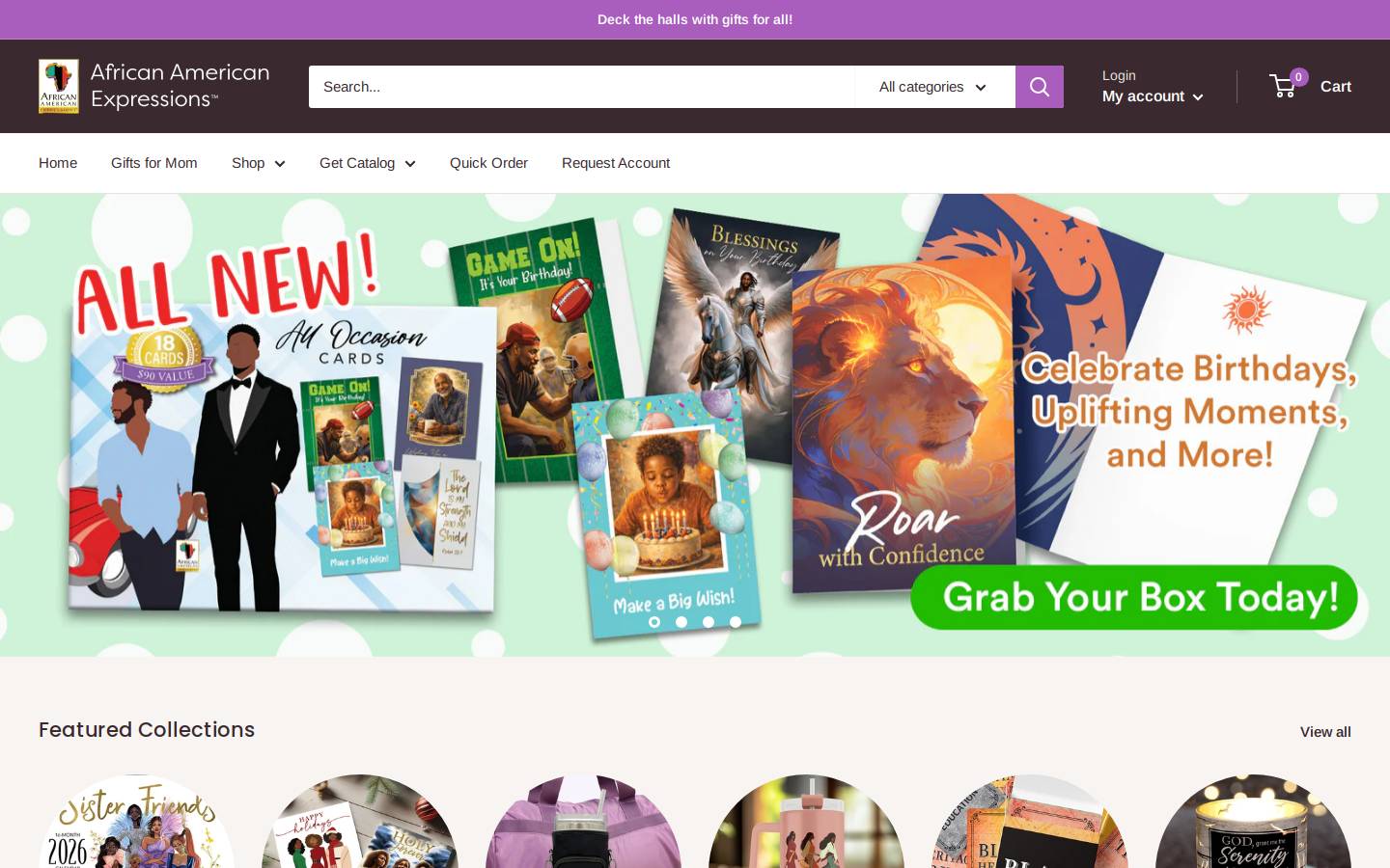 black-cards.com homepage screenshot