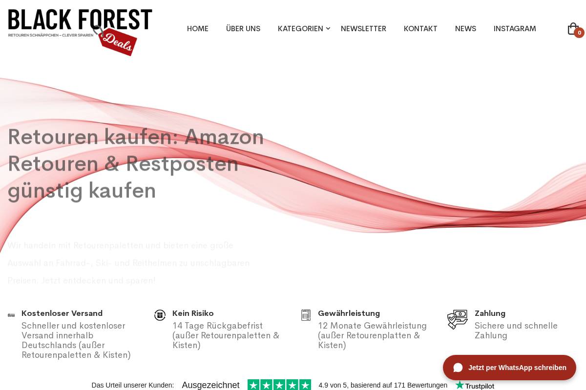 Black Forest Deals homepage screenshot
