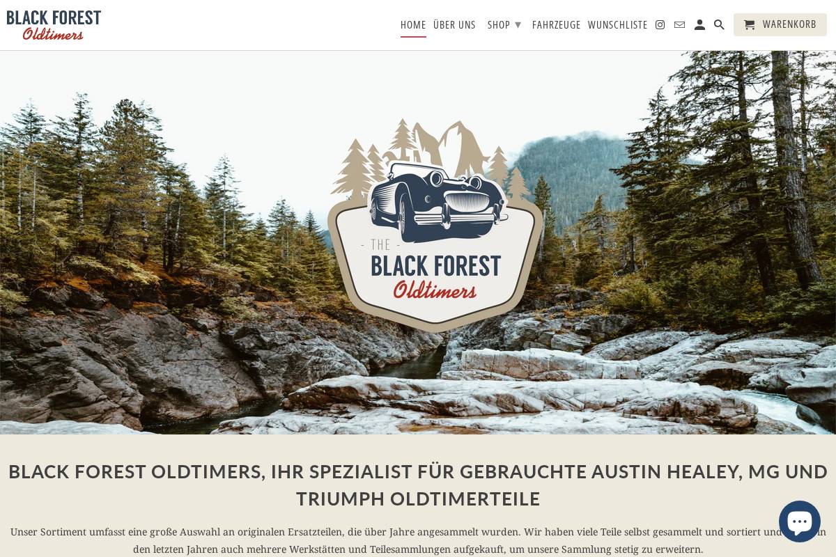 Black Forest Oldtimers homepage screenshot