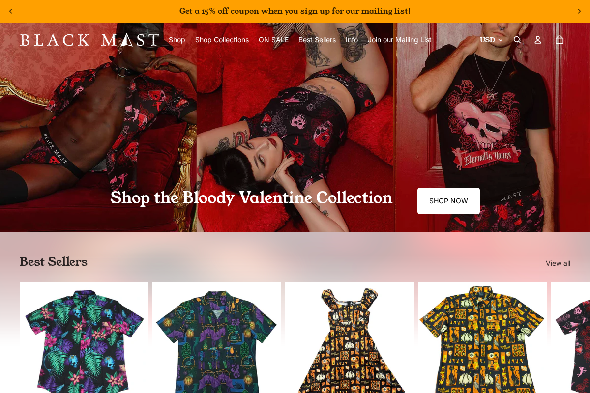 black-mast.com homepage screenshot