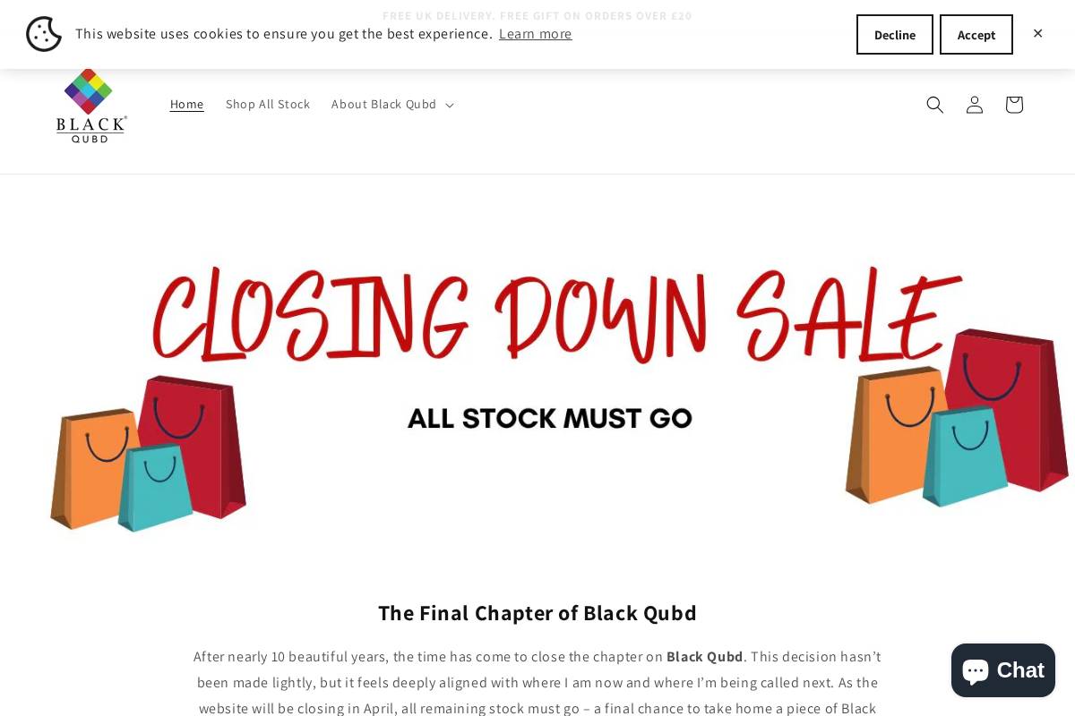 black-qubd.com homepage screenshot