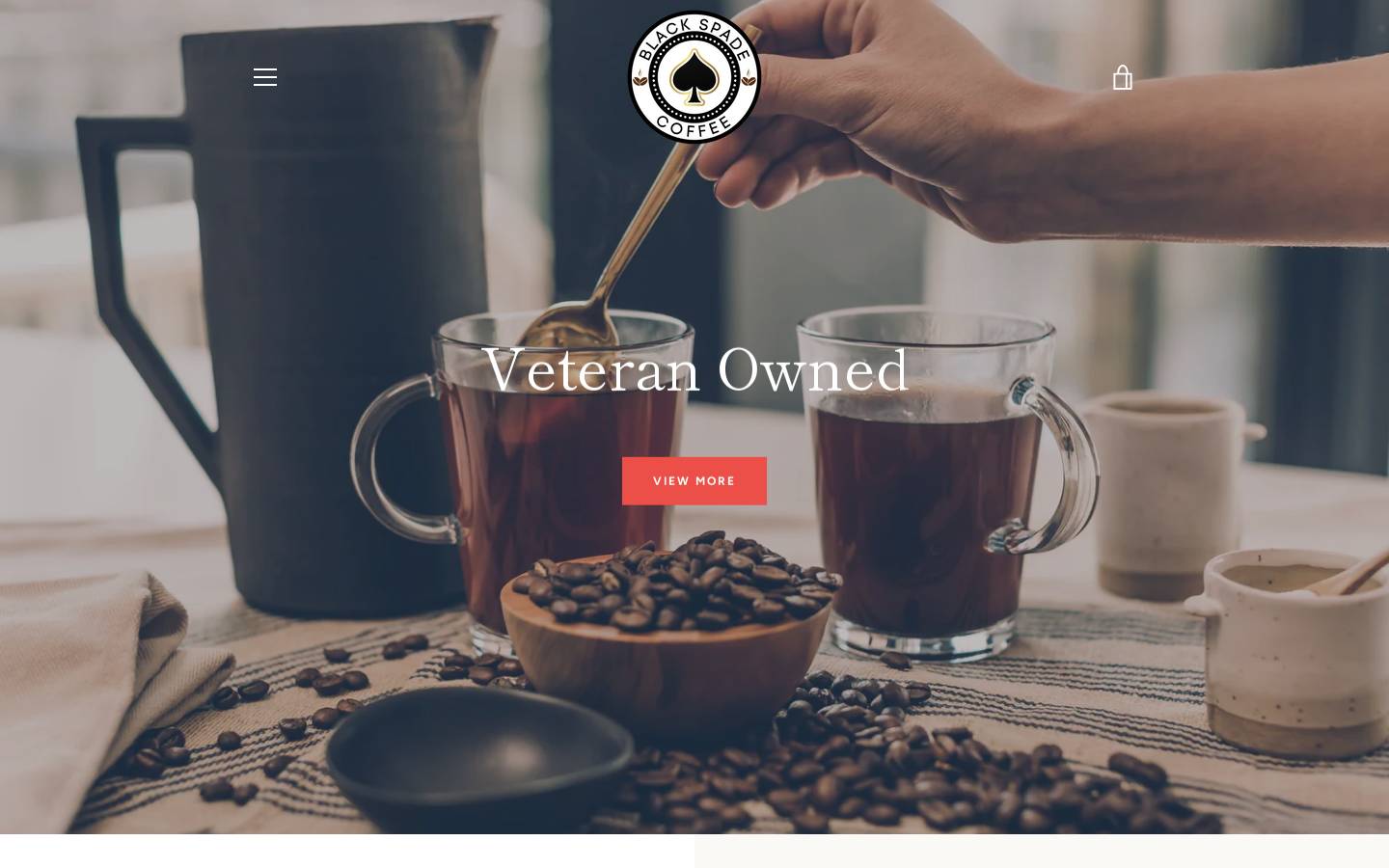 black-spade.com homepage screenshot