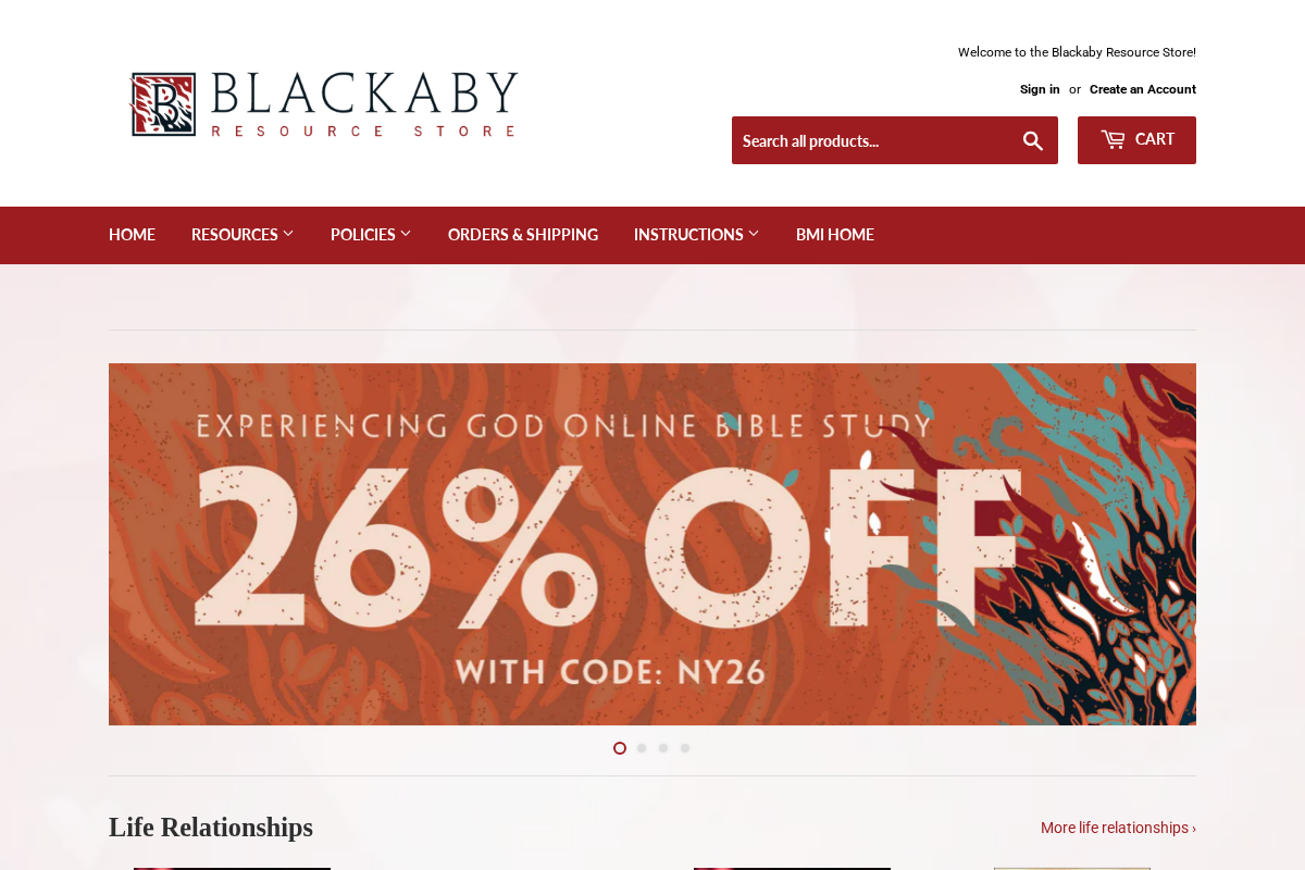 blackabystore.org homepage screenshot