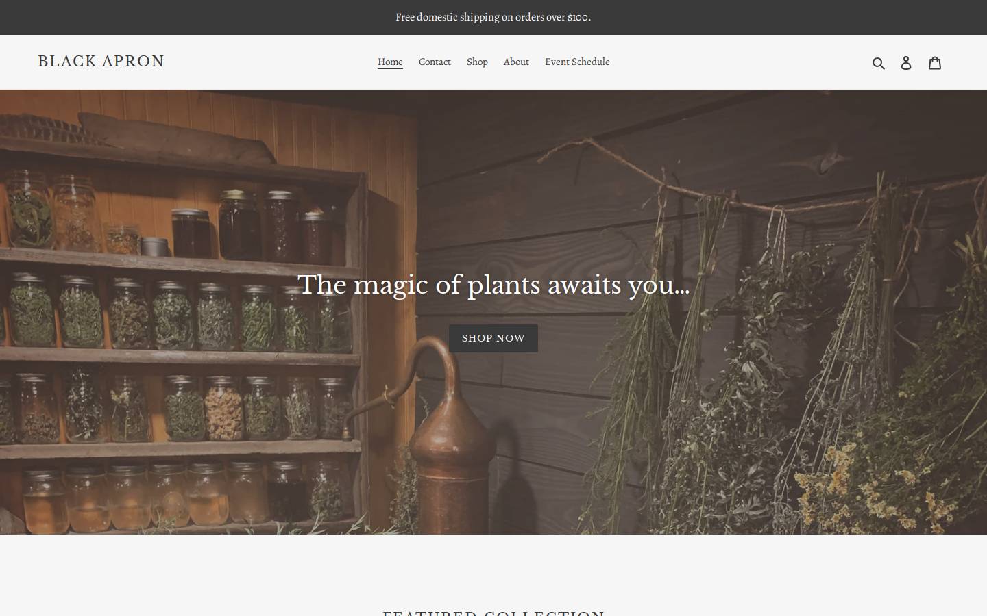 blackapronsoap.com homepage screenshot