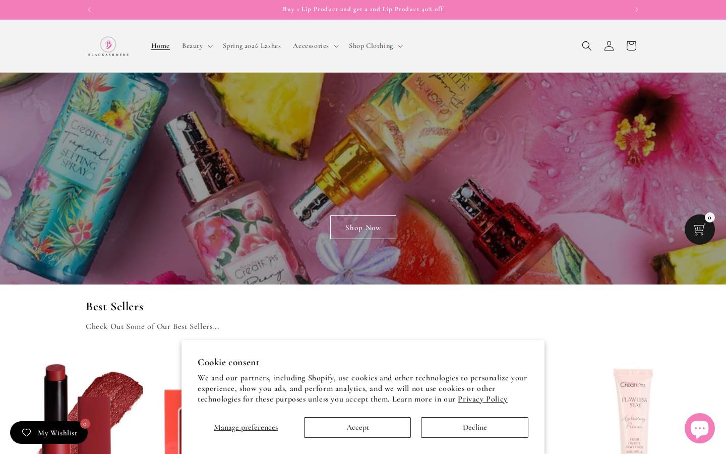 blackashmere.com homepage screenshot