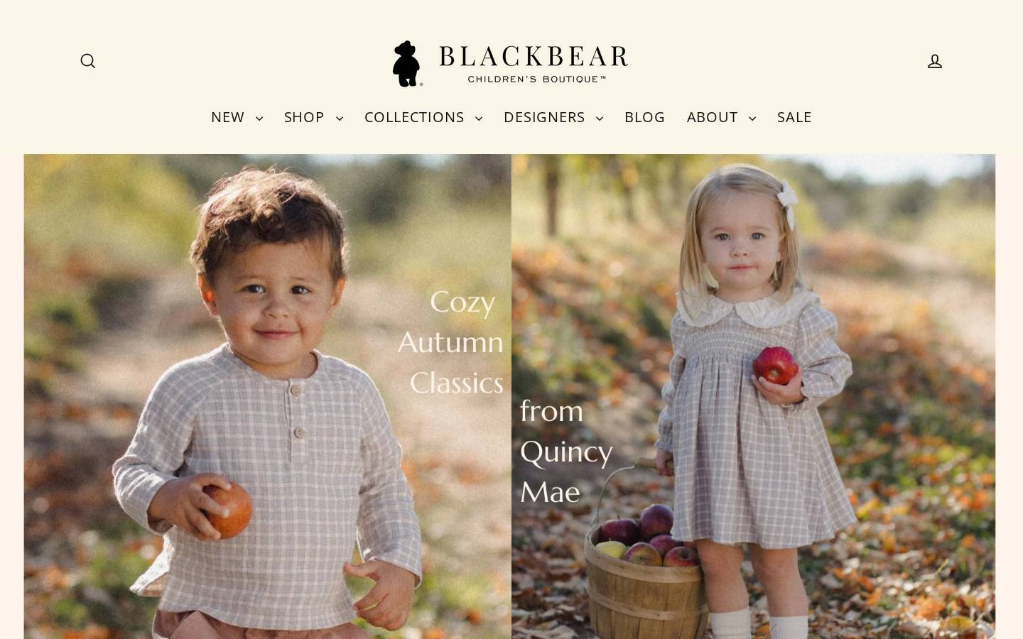blackbearboutique.com homepage screenshot