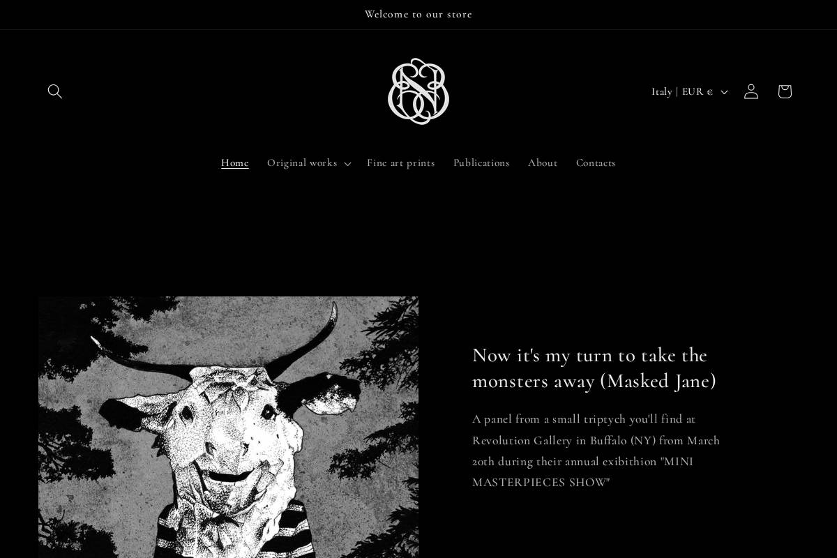 blackbile-merchandising.com homepage screenshot