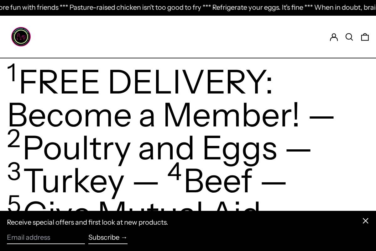 Blackbirdcoop homepage screenshot