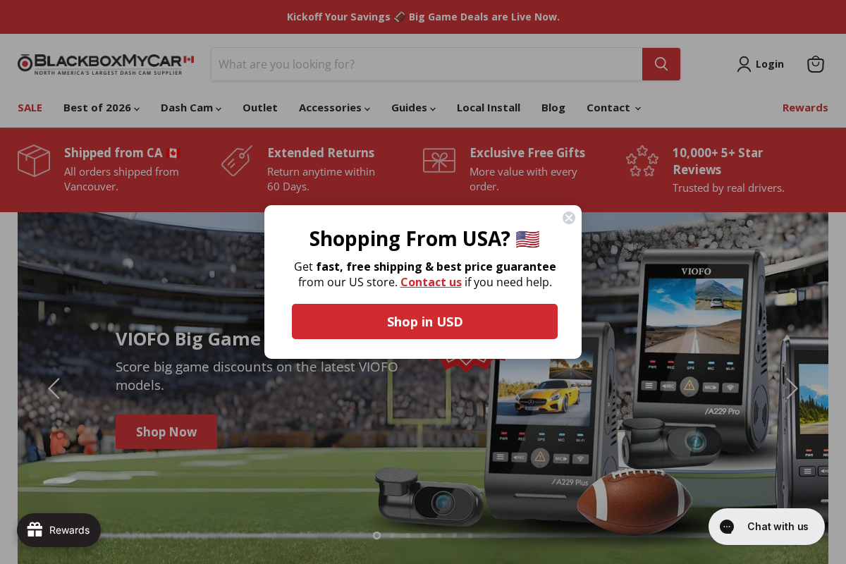 BlackboxMyCar Canada homepage screenshot