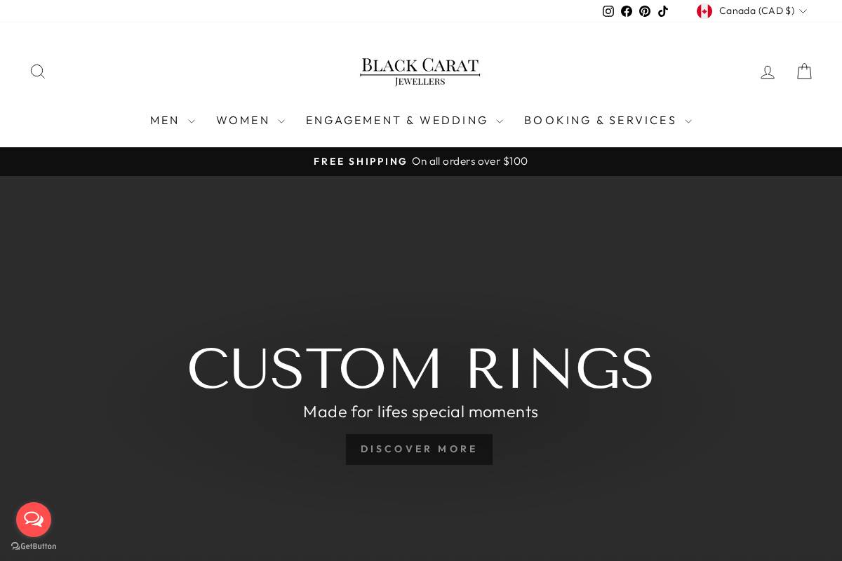 blackcarat.co homepage screenshot