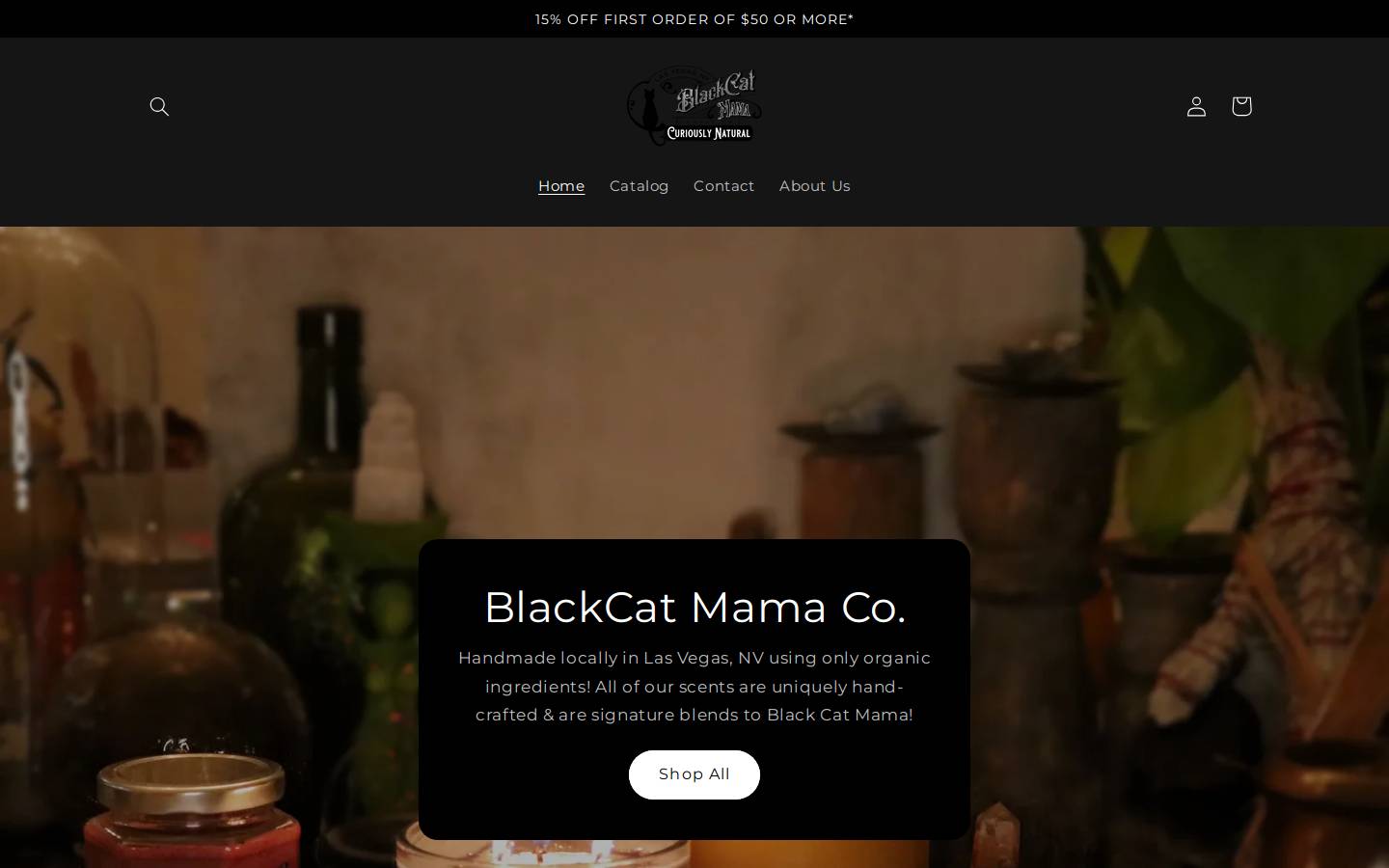 blackcatmama.com homepage screenshot