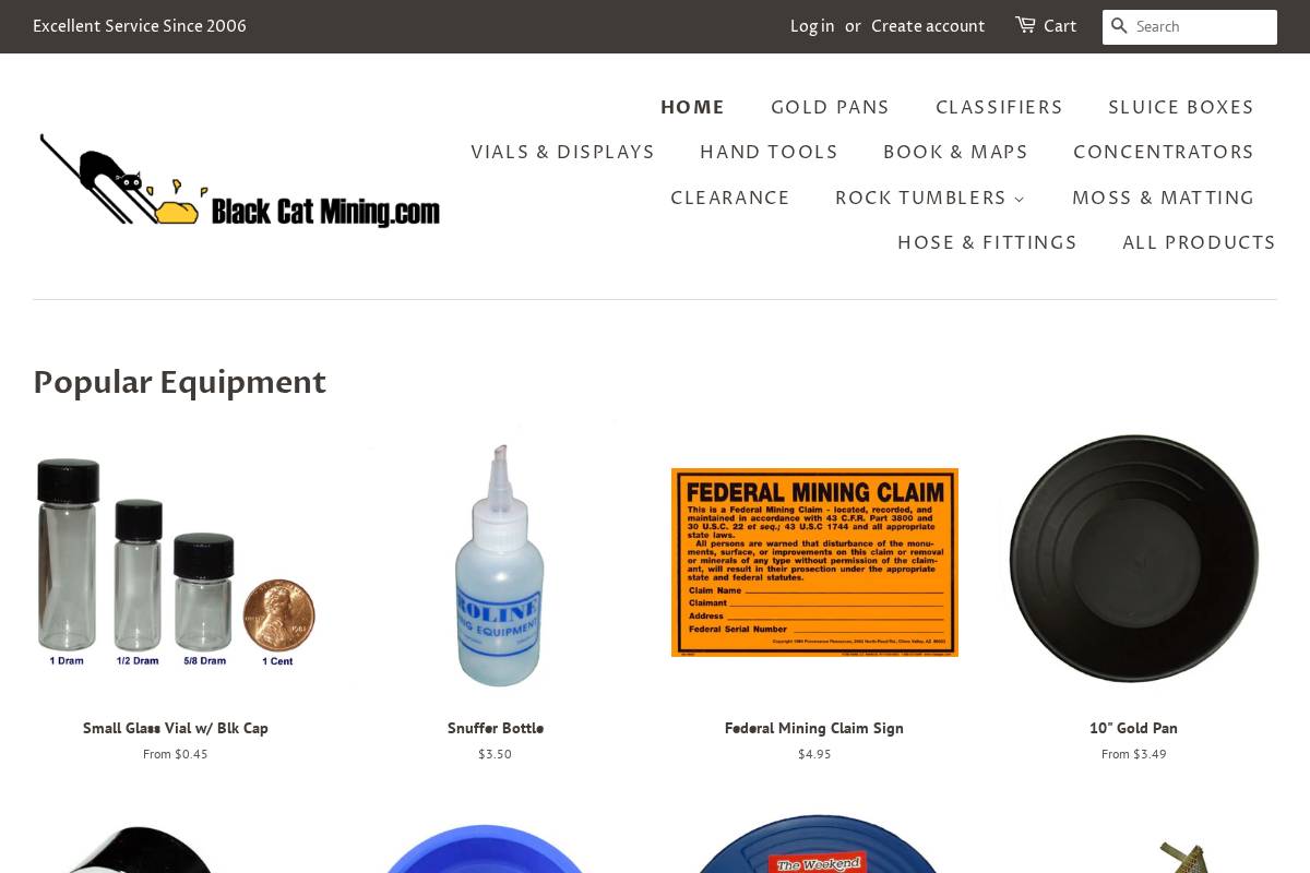 blackcatmining.com homepage screenshot