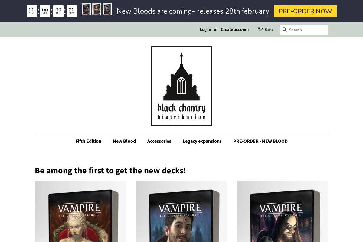 blackchantry.shop homepage screenshot