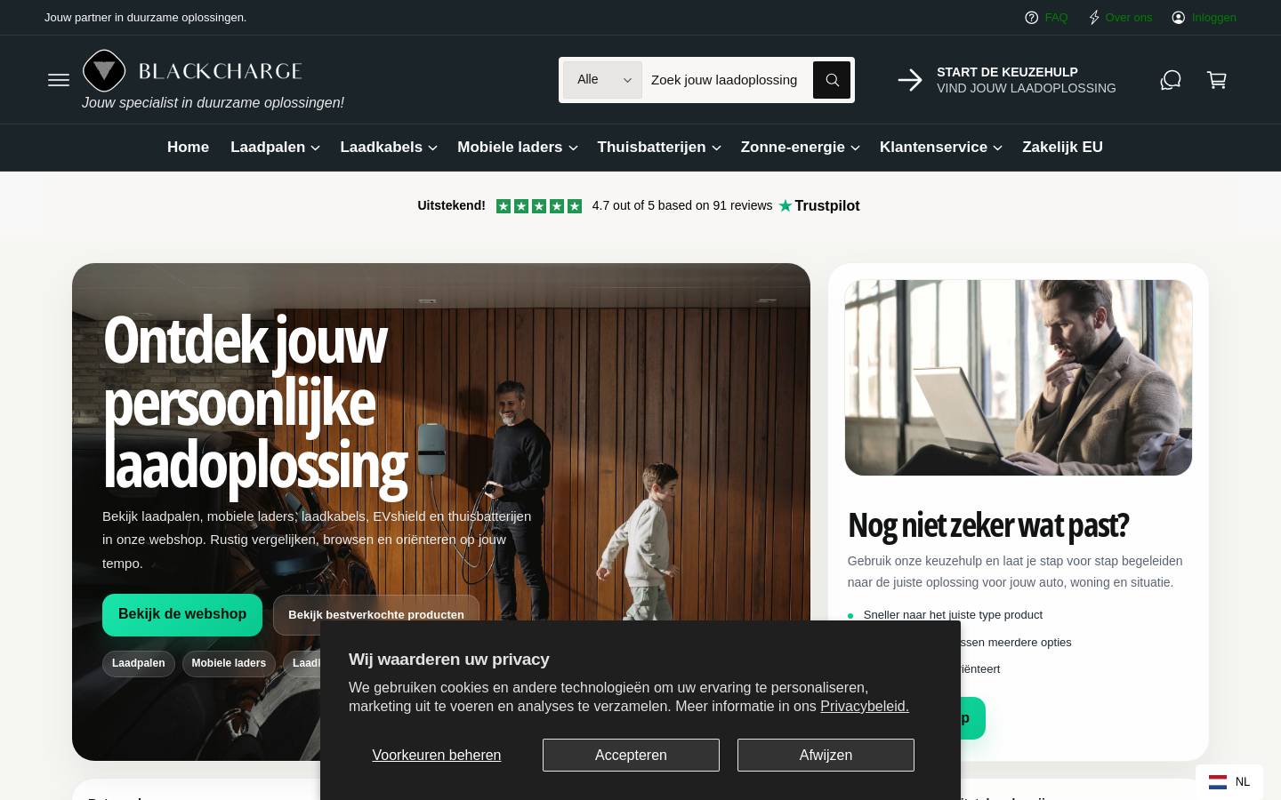blackcharge.se homepage screenshot