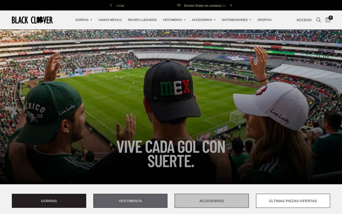 blackcloverlatam.com homepage screenshot