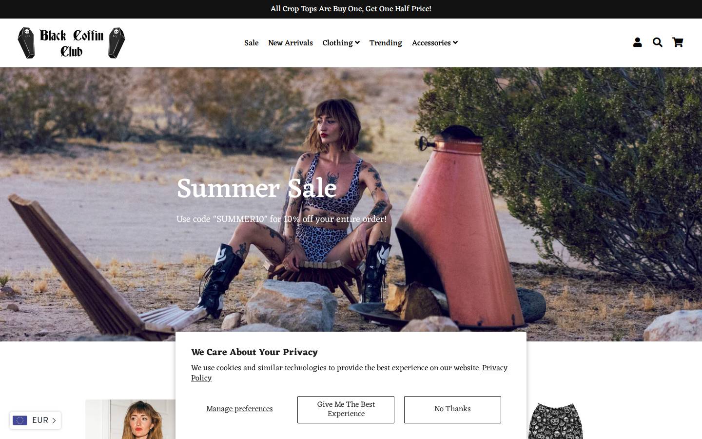 blackcoffinclub.com homepage screenshot