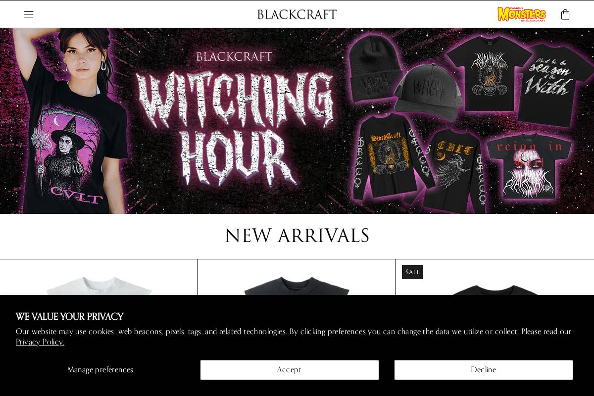 Blackcraftcult homepage screenshot