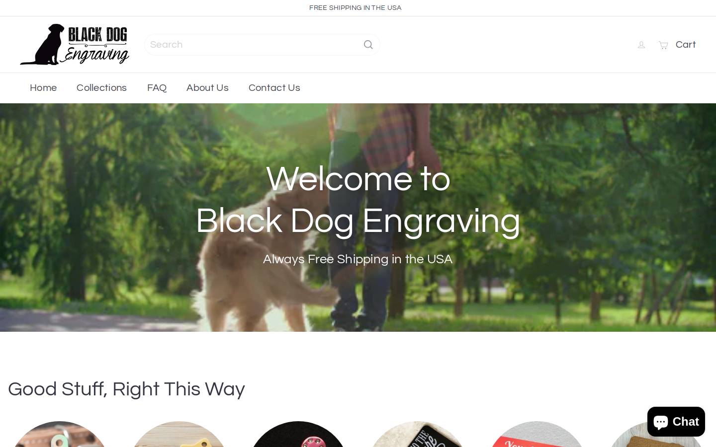 blackdogengraving.com homepage screenshot