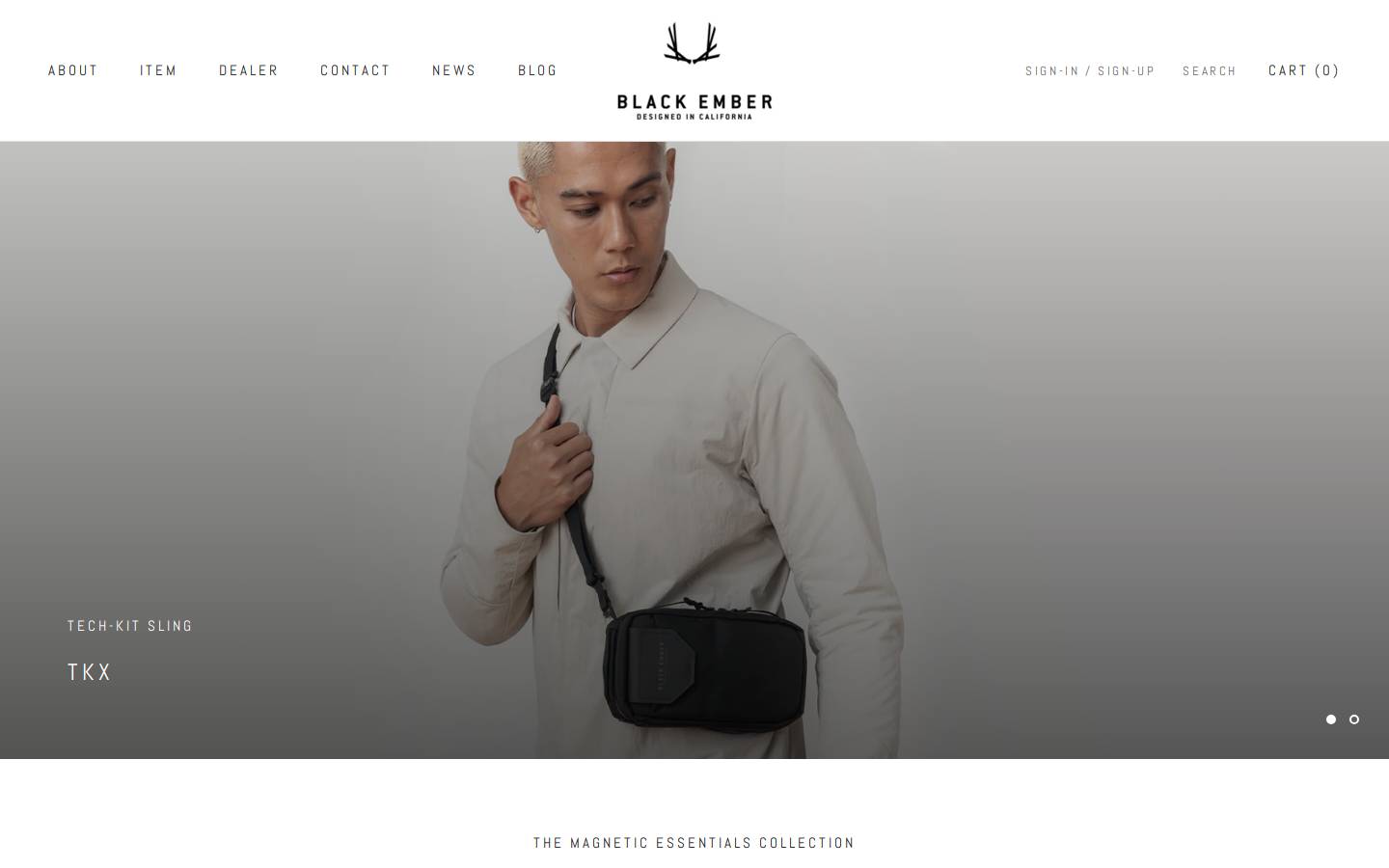BLACK EMBER homepage screenshot