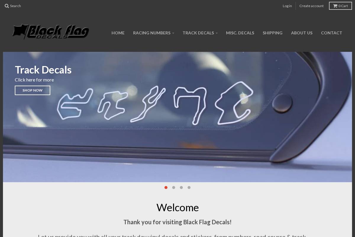 blackflagdecals.com homepage screenshot